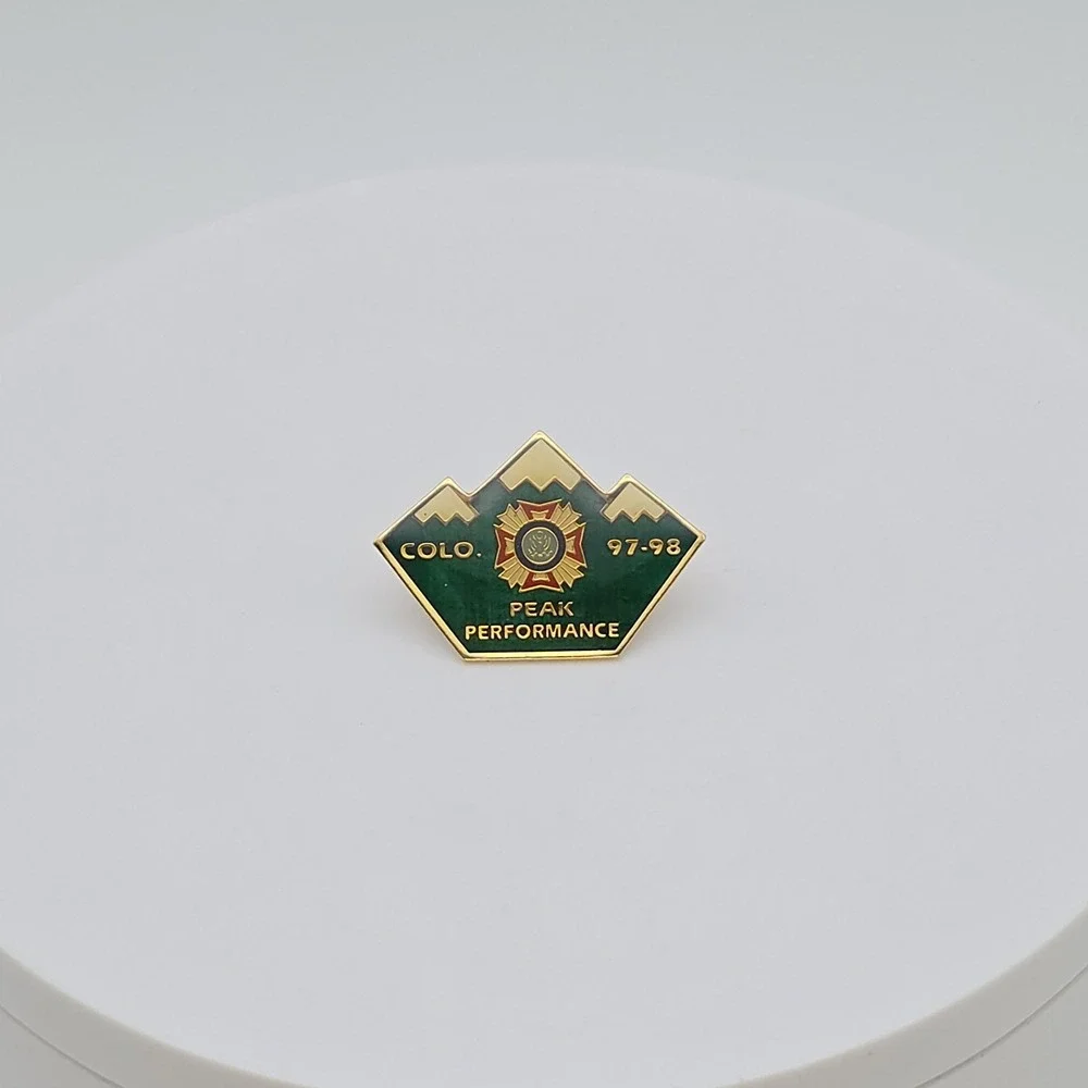 97-98 Colorado Firefighter Pin Peak Performance Lapel Hat Pin Tie Tack Fire Dept
